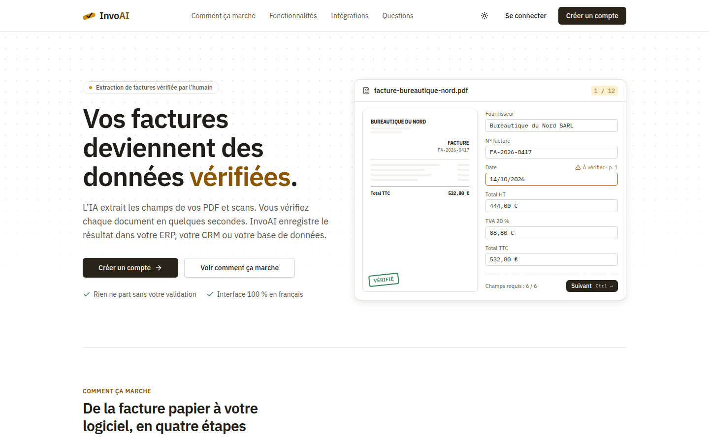 InvoAI — Système intelligent de gestion des factures - étude de cas IA Documentaire & Comptabilité